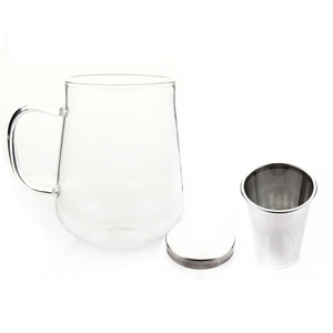 Tasse À Thé En Verre transparent avec Infuseur En Acier Inoxydable Couvercle pour Thé En Vrac/Sachet de Thé <span class=keywords><strong>17</strong></span> Onces - Product Image 4