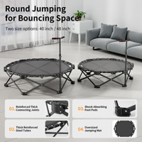 GORDON OEM Faltbares Mini-Trampolin 48'' Rebounder-Trampolin mit Verstellbarem Schaumstoffgriff Fitness-Trampolin für Indoor-Heimtraining