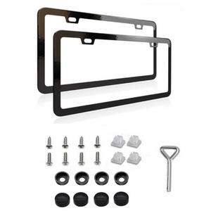 Cadre de plaque d'immatriculation en acier inoxydable et alliage d'aluminium, spécifications américaines, plaque d'immatriculation populaire, cadres de plaque d'immatriculation personnalisés - Product Image 1