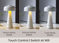 Lampe de table rechargeable à commande tactile fonctionnant sur piles, décoration d'intérieur, lampe de table de restaurant, 3 couleurs, gradation progressive sans fil