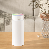 Mini humidificateur ultrasonique portable 500 ml, diffuseur, LED changeant de couleur, alimentation par batterie/USB, faible bruit, utilisation en voiture, à domicile, à l'hôtel
