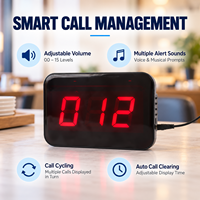 Système d'appel sans fil pour restaurant avec bouton d'appel et affichage LED du numéro pour café, hôpital, clinique, service