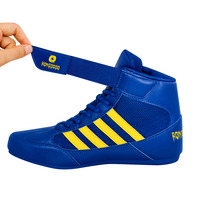 Toptan Yüksek Bilekli Boks Ayakkabıları Mikrofiber Deri File TPR Taban Ayak Bileği Desteği 31-46 Dört Renk Spor Salonu Dojo Antrenmanı Toplu Sipariş