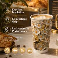 Gobelet isotherme robuste et fiable pour boissons chaudes, style moderne et polyvalent, 300 g/m² et 250 g/m², idéal pour les salons de thé haut de gamme.