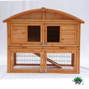 <span class=keywords><strong>Cage</strong></span> extérieure en bois massif pour lapin et cochon d'Inde avec toit en maille Style triangle pour petits animaux - Product Image 2