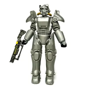 Custom Plastic ABS Model Kits Figurine Toy 3.75 inch Military Metallic Robot Video Game Articulated Keychain Action Figures