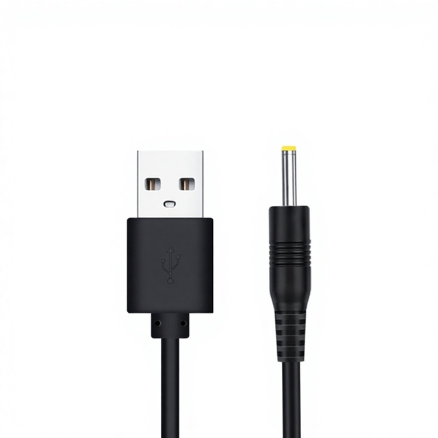 USB to DC Power Cable PVC Heat Resistant Round Hole 5521 5525 2507 4017 35135 Flashlight Adapter Charging