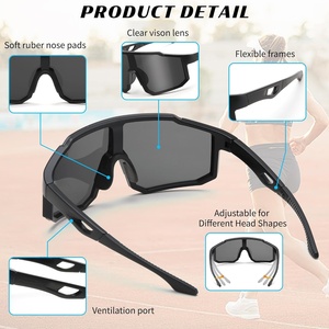 Custom Logo Polarized UV Protection Light Weight Comfortable Sports <b>Sunglasses</b> for Unisex Outdoor Use - Product Image 4