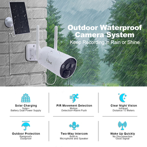 JideTech-Mini sistema de cámara inalámbrico de bajo consumo de energía, con Panel Solar, Wifi, exterior, cámara IP de 3MP, Kit de vigilancia de seguridad - Product Image 2