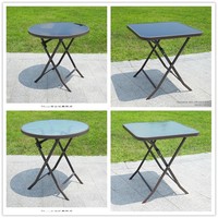 Table pliante d'extérieur pas chère, tables pliantes en aluminium, table pliable durable et légère pour jardin, balcon, café, terrasse, OEM ODM