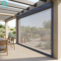 Pergola motorisée robuste QINGYING avec store enrouleur latéral en PVC pour terrasse