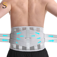 SHILION Protection Professionnelle Élastique Confortable Respirante Réglable Légère en Spandex et Nylon pour Soutien Lombaire et de la Taille