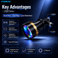0.088X/0.176X Dual-Magnification Bi-Telecentric Lens, 120mm WD