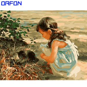 Orfon Ly2252 Sơn Bằng Số Cho Người Lớn Handmade Tranh Trên Vải Chân Dung Chủ nghĩa hiện thực Vải Kỹ Thuật Số Sơn Dầu Với Khung - Product Image 1