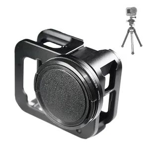 Metalen Gopro Case Voor Gopro Hero 11/10/9 Met 52Mm UV-Filter Achterdeur Behuizing Frame Gopro Accessoires