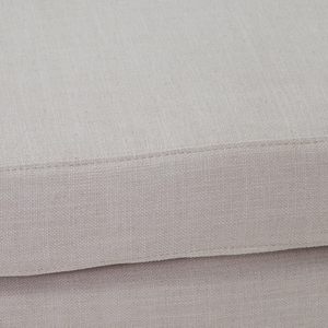 Taburete pequeño de tela minimalista moderno, rectangular con reposapiés, para uso doméstico, tapizado en gris y blanco, taburete para cambiar zapatos - Product Image 3