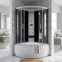 Cabine de douche intelligente de style classique avec cadre en aluminium et affichage numérique pour salle de bain de ferme