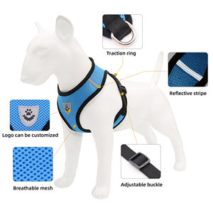 Gran oferta, arnés ajustable de poliéster para perros, chaleco de entrenamiento reflectante a la moda con hebillas, para caminar al aire libre, mascotas, gatos, perros - Product Image 4
