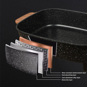 Poêle électrique carrée coréenne de haute qualité pour dortoir et maison, antiadhésive, économe en énergie, tendance 2026, pour usage domestique - Product Image 3