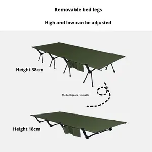 Уличная раскладная кровать, сверхширокая, 90 см, ультралегкая, из алюминиевого сплава, портативная, для кемпинга, палатки, автопутешествий, модель TK77 - Product Image 2