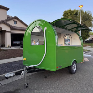 Remorque alimentaire compacte mobile en acier inoxydable à essieu unique pour la vente de hot-dogs, de restauration rapide, de café, de desserts et de boissons - Product Image 2