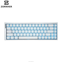 Clavier magnétique ZORNHER ZH68 Rose Royal Light, taux de polling 8K, faible latence 0,1 ms, clavier mécanique en alliage d'aluminium CNC