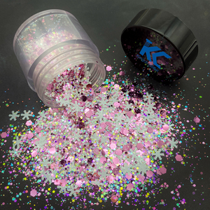 バルクスパンコール装飾のクリスマスネイルグリッター混合雪片六角形新年生分解性グリッターマニキュアアクセサリー - Product Image 2