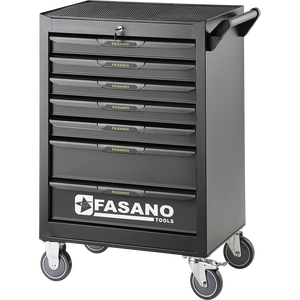 Fasano Tools 7 <b>Drawer</b> Rolling Tool Cabinet With Lock And Wheels For Garage <b>Workshop</b> Storage - Product Image 1