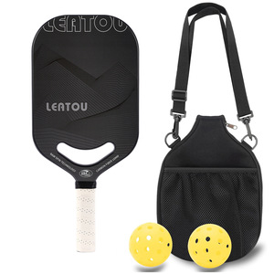 Raquette de pickleball Leatou 16 mm en fibre de carbone antidérapante, équipement d'entraînement avec sac de transport en maille - Product Image 2