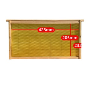 Deep Wooden Beehive Frames Yellow Waxed Plastic <b>Foundation</b> with Complete Unassembled Commercial Frames - Product Image 3