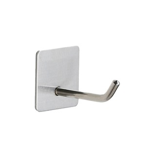 Heavy Duty Stainless Steel Wall Hooks Adhesive Sticky Towel Hooks for Kitchen Bathroom Home Wardrobe Office Living Long-lasting - Product Image 1