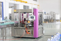 Machine d'étiquetage automatique à colle chaude OPP haute vitesse 80 pièces/min pour bouteilles rondes/plates, précision ±0,5 mm