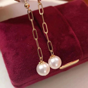 Cadena Vacía de Plata S925 para Accesorios de Perlas DIY con Cuentas Redondas de 8-12 mm 20870 - Aretes para Fabricación de Joyería - Product Image 1