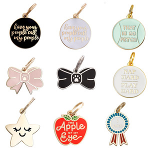 All'ingrosso etichette personalizzate in acciaio inossidabile per animali domestici con <span class=keywords><strong>nome</strong></span> inciso personalizzato divertente Logo gioiello ciondolo Charm per cani - Product Image 3