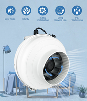 Ventilateur d'extraction d'air DCFAIR OEM 6 pouces 115 volts AC en plastique pour serre