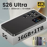 Smartphone 5G S26 Ultra 7,3 inci Deca Core 16GB+1TB Laris Manis, Mendukung Bahasa Inggris, Jerman, Prancis, Spanyol, dan Multi-Bahasa