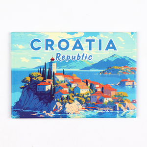 Imán de Recuerdo de la República de <span class=keywords><strong>Croacia</strong></span> con Diseño Personalizado, Imán Metálico para Refrigerador, Placa de Estaño Turística - Product Image 1