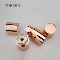 8g Emballage de luxe doré vide pour blush, contour et illuminateur, Contenant vide pour stick de maquillage correcteur crémeux, Tubes en plastique pour baume à lèvres