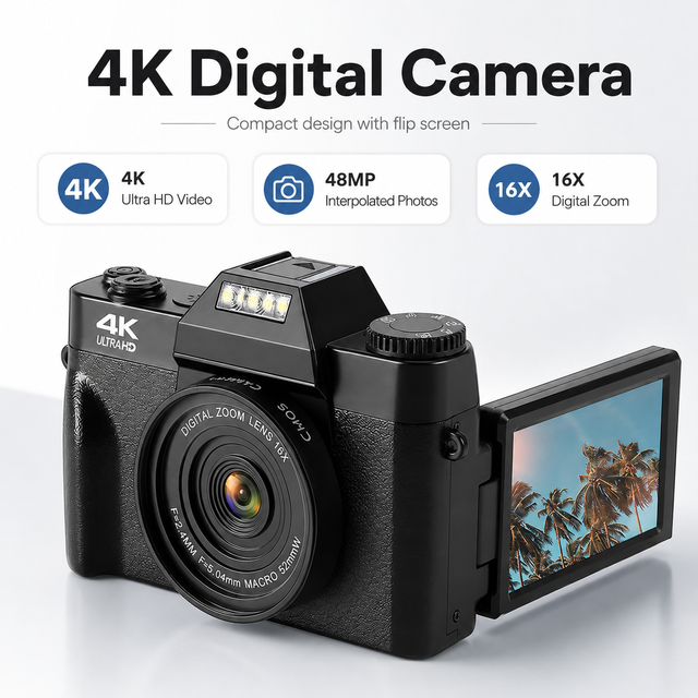 Factory Wholesale Cheap SLR HD 4K Vlog Video Camera WIFI 48MP Recorder Digital Camera Appareil Photo Professionnel