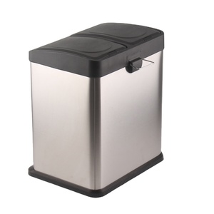 Contenedor de <span class=keywords><strong>Basura</strong></span> de Acero Inoxidable de 30L/<span class=keywords><strong>40L</strong></span> con Doble Compartimento, Contenedor de Reciclaje de Gran Capacidad, Bote de <span class=keywords><strong>Basura</strong></span> para Gabinete de Cocina - Product Image 5