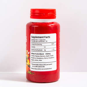 Cápsulas Dietéticas de Alimentos Integrales, 90 Unidades, Suplemento Nutricional a Base de Frutas, Sin Aditivos, Extracto de Frutas - Product Image 3