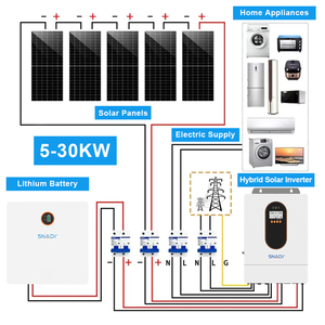 Snadi tùy chỉnh năng lượng mặt trời hệ thống điện 5KW lai năng lượng mặt trời Hệ thống hoàn chỉnh tắt lưới năng lượng mặt trời hệ thống Kit 15KW - Product Image 2