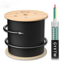 Cable de Fibra Óptica Aéreo Blindado para Exteriores GYXTW, Precio de Fábrica, 2-12 Hilos, 1KM 2KM, Reforzado con Alambre de Acero