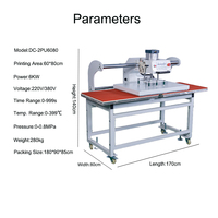 Presse à chaud pneumatique professionnelle double station 60x80cm pour transfert DTF sur T-shirts, vêtements et maillots, impression par sublimation