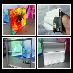 Caja de Luz Publicitaria de Aluminio con Iluminación Lateral, Base con Vista de 360 Grados, Tela SEG Opcional, LED, Portátil para Centros Comerciales y Atrios - Product Image 6