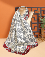 Écharpes en soie twill décoratives, petites, douces, à impression numérique personnalisée, vente en gros