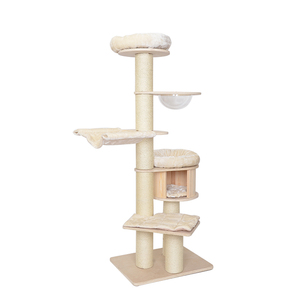 Grand chat en bois <span class=keywords><strong>griffoir</strong></span> en peluche arbre à chat en peluche dans les jouets pour animaux de compagnie - Product Image 2