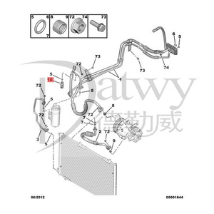 OE 6455Z3 9647971280 aire acondicionado A/C Sensor de presión Citroen <span class=keywords><strong>Berlingo</strong></span> C2 C3 C4 C5 Ds3 Peugeot 206 207 (marca original APL) - Product Image 6