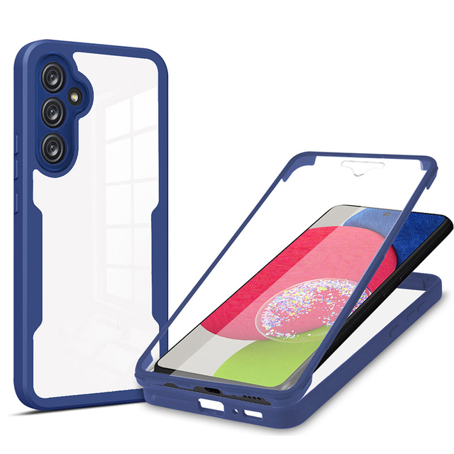 360 Full Body Phone Case for Samsung Galaxy S24 S23 S22 S21 FE Plus Ultra A15 A14 A23 A53 A54 Double Side TPU PC Protect Cover