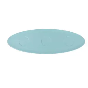 16 Inch Eco-Friendly Oval Platter New Design Hot Sale Melamine Cake round Plastic Serving Tray for Home Use or Food Serving